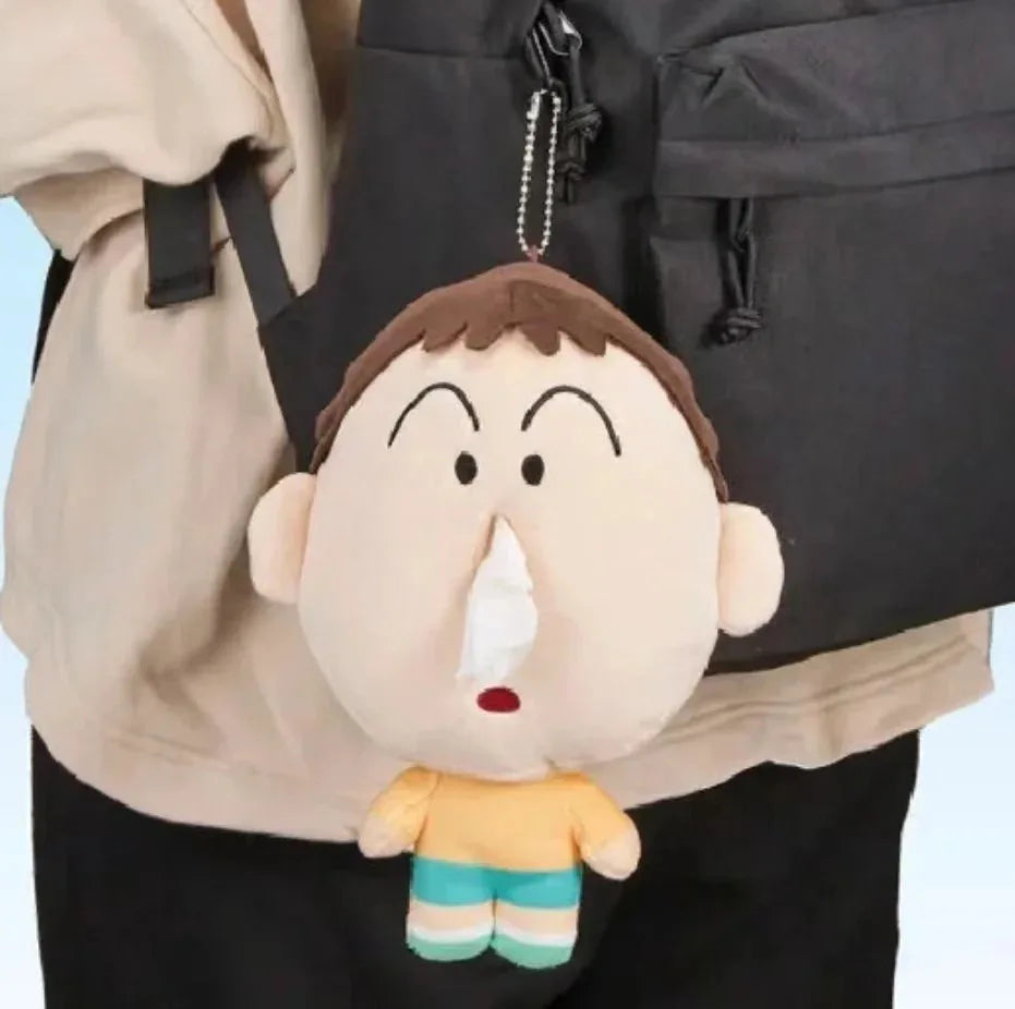Crayon Shinchan Small Boochan Paper Box Anime Tissue Box Doll Small Pendant Tissue Box Gift Wholesale Hanging Ornaments Bag